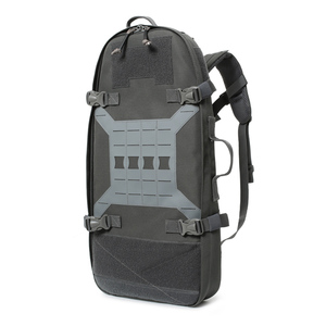 Tactical Backpack Military Style Outdoor Sports Men's Black Gray Solid Color Webbing Strap Interior Zipper Pocket - Product Image 5