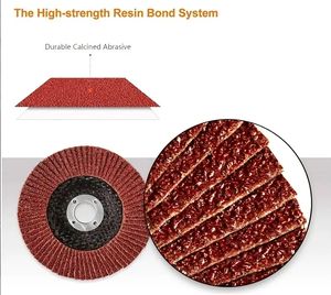 Disques abrasifs en oxyde d'aluminium de 4 1/2 pouces - <span class=keywords><strong>115</strong></span> mm T27/29 60 grains, dureté moyenne, OEM, <span class=keywords><strong>bois</strong></span>, acier inoxydable, <span class=keywords><strong>disque</strong></span> à lamelles pour <span class=keywords><strong>meuleuse</strong></span> - Product Image 3
