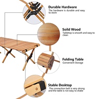 Woqi nouveau design léger extérieur rectangle Portable table de Pique-Nique Pliante avec Sac De Transport