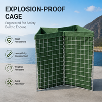 Cage de sécurité industrielle anti-explosion en treillis métallique galvanisé, sur mesure, en acier, résistante aux explosions, robuste, longue durée de vie, sécurisée pour le terrain