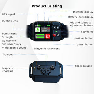 Valla Electrónica Inteligente con GPS, Nueva Valla Inalámbrica para Mascotas, <span class=keywords><strong>Collar</strong></span> de Entrenamiento Impermeable para Exteriores, Antipérdida, con Descarga Eléctrica - Product Image 2