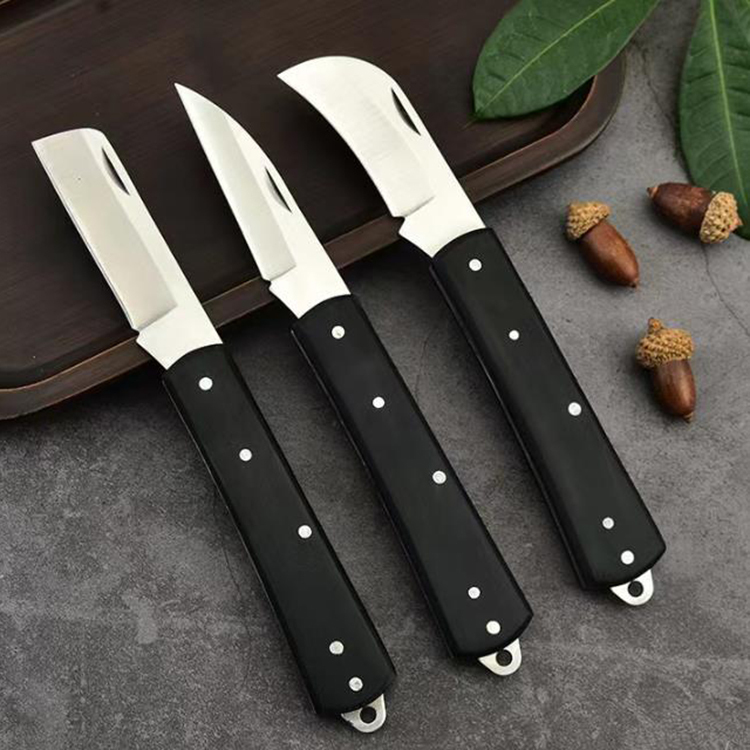 Wooden Handle Traditional Folding Budding Knife