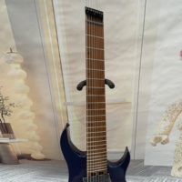 Carbonized Maple Chameleon Blue Headless 7 Strings Electric Guitar Alder Wood Glossy Surface 22 Frets HH Pickup Foam Case Fast