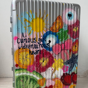 Maleta <span class=keywords><strong>de</strong></span> <span class=keywords><strong>viaje</strong></span> <span class=keywords><strong>de</strong></span> gran capacidad con diseño <span class=keywords><strong>de</strong></span> dibujo <span class=keywords><strong>de</strong></span> vuelo aéreo pintada a mano personalizada maleta portátil con ruedas - Product Image 3