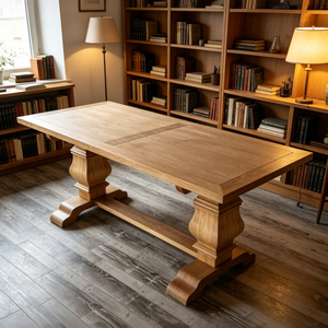 Solid Oak Reclaimed Wood <strong>Farmhouse</strong> Antique <strong>Dining</strong> <strong>Table</strong> and Chairs Set Home Furniture - Product Image 3