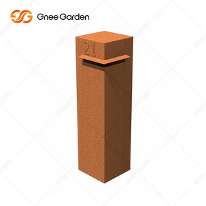 Buzón de Acero Corten Impermeable - Buzón Grande con Cerradura para Exterior, Independiente, para Casa y Jardín - Product Image 3