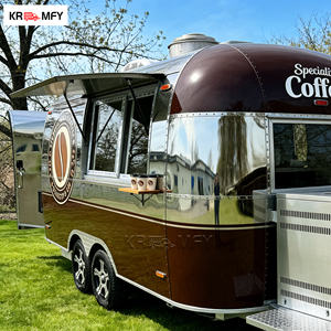 Remolque de Comida Móvil de Acero Inoxidable, Remolcable, para Hot Dogs, Dulces, Comida Rápida, Carrito de Snacks, Cocina al Aire Libre - Product Image 1