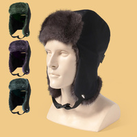 Gorro Ushanka de Piel Sintética Gruesa con Orejeras, Estilo Aviador, Térmico, Cortavientos, para Invierno, con Logotipo Personalizado OEM ODM