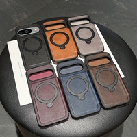 Étui de téléphone en cuir PU à rabat de luxe avec porte-cartes étui de protection pour Google Pixel 9 Pro étui avec porte-anneau