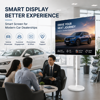 Pantalla Inteligente Portátil con Ruedas de 32 Pulgadas, Pantalla Táctil Android TV con Batería para Tiendas 4S y Servicio de Vehículos