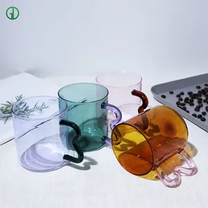 Tazas de cristal con logotipo personalizado para bebidas, Copas de cóctel, Copa Snowglobe, tazas de cristal coloreadas de 400ml