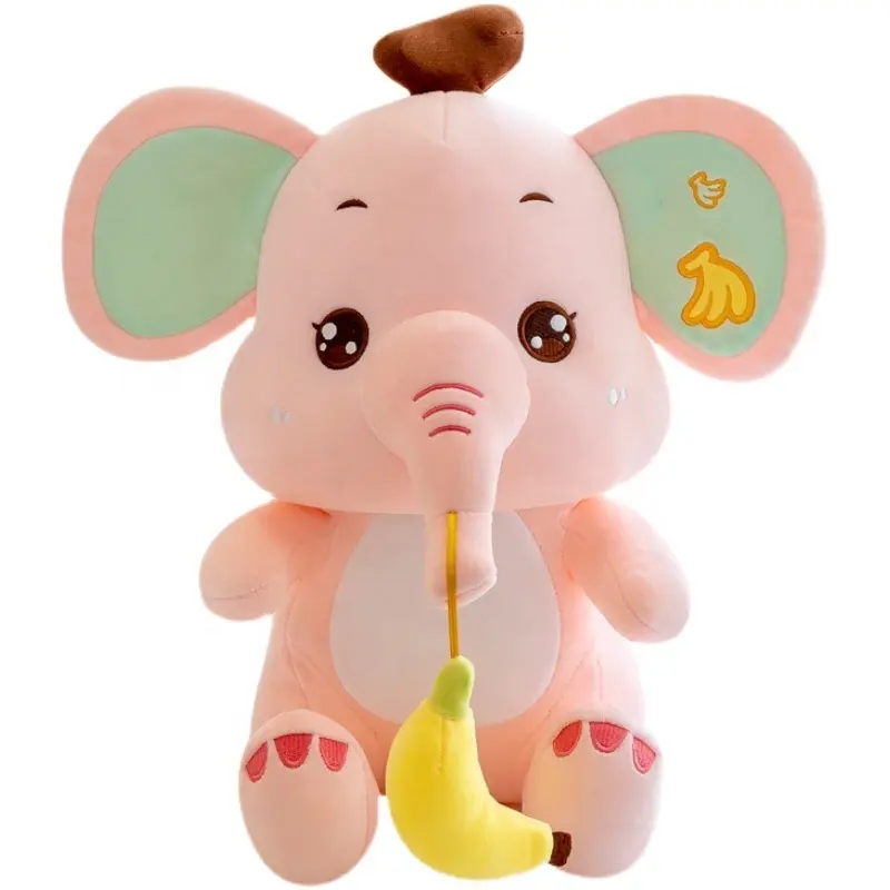 Elefante Plush Toys Alta Simulação Soft Stuffed Brinquedo decorativo Elefante Animal Throw Pillow