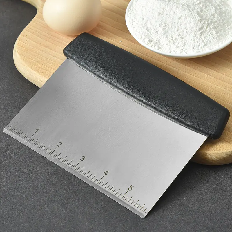 Tiện Ích Nhà Bếp Công cụ nướng bakeware Pastry Cutter kim loại bột băng ghế dự bị scraper với quy mô đo