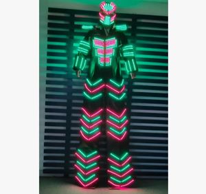 <span class=keywords><strong>Costume</strong></span> de robot sur échasses à LED changeant de couleur, <span class=keywords><strong>costume</strong></span> de marcheur sur échasses lumineux pour événements et spectacles de carnaval - Product Image 1