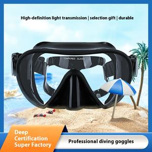 Masker selam tahan air wajah penuh silikon HD dengan bingkai besar Volume rendah untuk dewasa direkomendasikan untuk menyelam skuba - Product Image 4