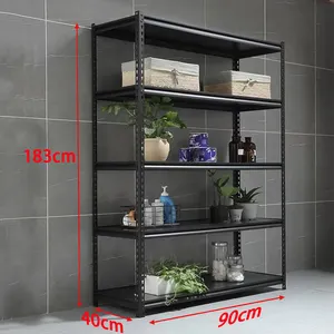 Étagères en métal galvanisé à 5 niveaux, étagères de rangement de garage en acier pour usage domestique