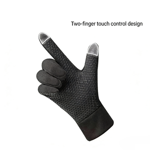 Custom Winter <strong>Waterproof</strong> Black Print Warm Thermal Touch Screen Sports Children <strong>Kids</strong> Riding Running <strong>Gloves</strong> - Product Image 3