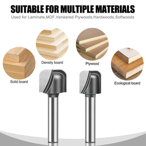 Sıcak satış 6mm 8mm 1/4 inç Shank karbür bıçakları ahşap oyma için ahşap kase ve tepsi freze uçları freze kesicisi - Product Image 4