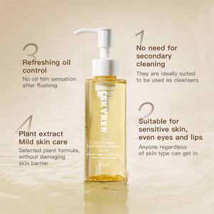Huile démaquillante hydrophile pour le contrôle des pores profonds démaquillage des <span class=keywords><strong>yeux</strong></span> <span class=keywords><strong>et</strong></span> hydratant huile au <span class=keywords><strong>lait</strong></span> nettoyant anti-acné pour le <span class=keywords><strong>visage</strong></span> - Product Image 6
