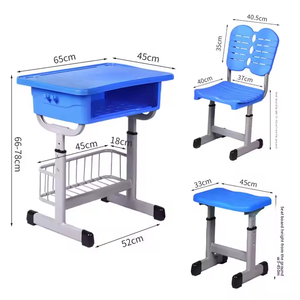 Venta al por Mayor <span class=keywords><strong>de</strong></span> Fábrica: Escritorios y <span class=keywords><strong>Sillas</strong></span> Combinados para Estudiantes y Niños, Muebles Educativos Económicos para Aula, Altura Ajustable - Product Image 5