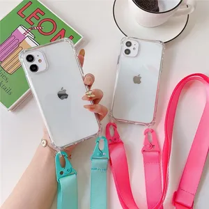 <span class=keywords><strong>Funda</strong></span> transparente para teléfono <span class=keywords><strong>con</strong></span> cordón/<span class=keywords><strong>cuerda</strong></span> para <span class=keywords><strong>iPhone</strong></span> 17 16 15 14 Pro Max <span class=keywords><strong>13</strong></span> 12 11 XR, correa cruzada tipo collar, cubierta trasera transparente - Product Image 1