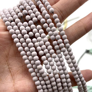 Assortiment de perles rondes <span class=keywords><strong>semi</strong></span>-<span class=keywords><strong>précieuses</strong></span> de 4 mm, mélange de couleurs, perles en vrac, brins pour bijoux DIY, oxyde d'anion, pierre précieuse mate - Product Image 5