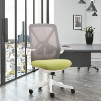 Chaise de bureau ergonomique moderne en tissu avec accoudoirs fixes, pivotante, soutien lombaire réglable, vérin à gaz certifié, alliage d'aluminium