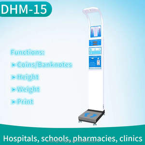 Báscula Digital Comercial de Altura y Peso Dingheng DHM-15 con Ranura para Monedas, Construcción de Placa de Acero, 1 Año de Garantía para Humanos - Product Image 1