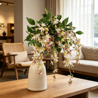 Branche de jasmin artificielle suspendue, fausses fleurs de jasmin tombantes, tige florale artificielle pour la décoration moderne de la maison et des salles d'exposition