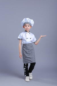 Bambini professionisti <span class=keywords><strong>Chef</strong></span> Cosplay bianco uniforme Costume di carnevale di Halloween festa per la cucina del bambino - Product Image 3