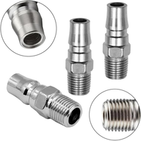 5 pak PM20 1/4 "benang BSP adaptor lepas cepat konektor pneumatik untuk kompresor udara suku cadang Aksesori alat pneumatik