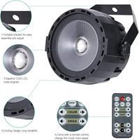 PKnight 30W COB LED Par Projecteur de Scène RGB 3-en-1 avec Télécommande/Contrôle DMX IP65, Montage au Sol en Alliage d'Aluminium, Lot de 2, Dimmable pour DJ