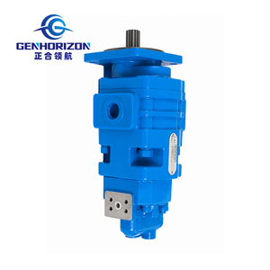 Pompa Idraulica a Ingranaggi Tandem Genhorizon P2100 <span class=keywords><strong>0010</strong></span> per Pala Gommata LG956 LG956L LG953 con Albero a 14 Scanalature - Product Image 6
