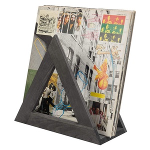 Vinyl Record Shelf Wall Mount Record Display Vintage Wood Triangle Vinyl Record Storage Holder