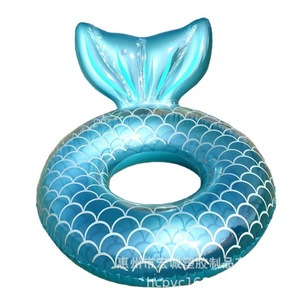 Anillo de natación inflable de PVC con forma de cola de sirena para adultos, para uso en parques acuáticos. - Product Image 5