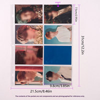 50 feuilles double face à 8 poches (8.46 * 12.2in), pochettes transparentes en cristal, carte photo idole, cartes de baseball, cartes à échanger,