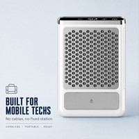 Aspirateur à poussière pour ongles rechargeable 80W, 4500 tr/min, vitesse réglable, écran LCD, filtre lavable pour table de manucure