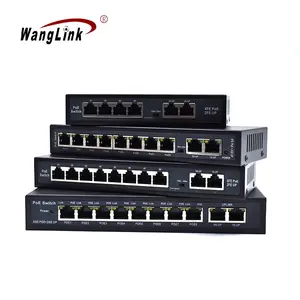 Wanglink POE Switch SKD CKD IEEE802.3af/at 4 8 Port Smart Power Over Ethernet Switch With External Power for CCTV System