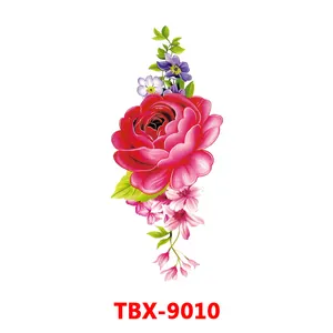 TBX manchon de bras tatouage étanche tatouage temporaire autocollant crâne rose lotus hommes pleine fleur corps Art tatouage fille