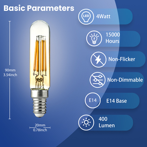 Chic linh hoạt <span class=keywords><strong>LED</strong></span> <span class=keywords><strong>T6</strong></span> T20 4 Wát 220 240V văn phòng hành lang Tủ hành lang độc đáo trang trí cơ thể thủy tinh E14 cơ sở cho dân cư sử dụng - Product Image 2
