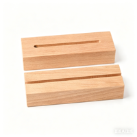 Support de menu de table de mariage en bois de hêtre minimaliste, base d'affichage en bois personnalisée pour plaque acrylique