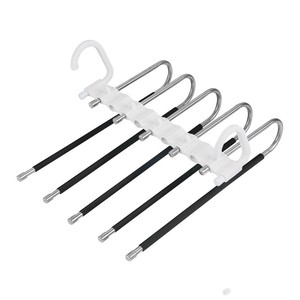 6 in 1 Edelstahl Platz sparen Multifunktion ales Klapp regal Kleider schrank Organizer Hosen Kleiderbügel - Product Image 2