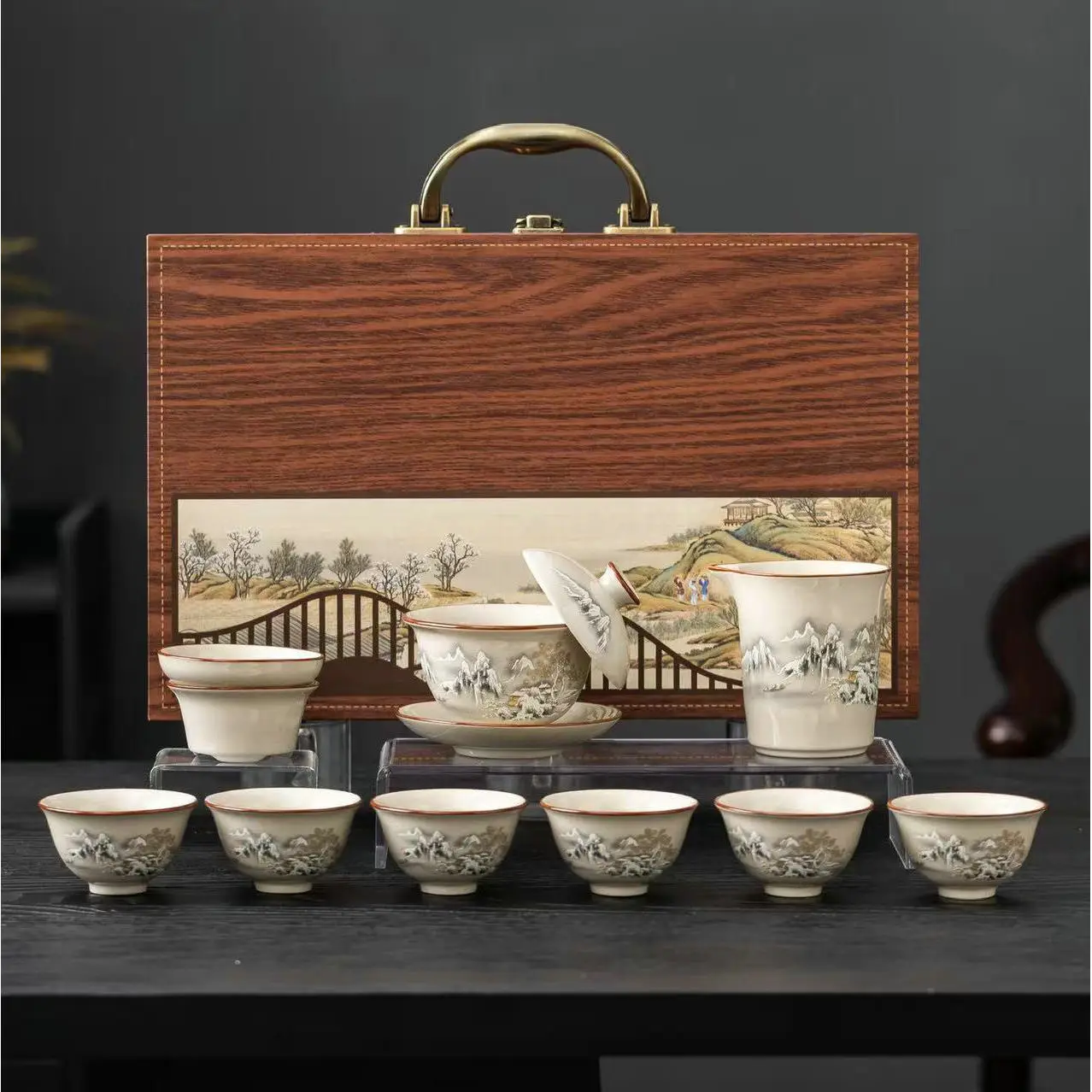 ไม้แอชสไตล์เรโทร - ฉากหิมะ