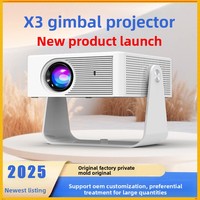 Projecteur X3 pour la maison, Ultra HD 1080P 4K, mise au point automatique, 2 Go de RAM, LED portable, mini projecteur mural pour chambre à coucher