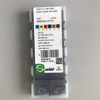 Insertos de Torneado y Fresado CNC de Carburo de Tungsteno Cuadrados Iscars DCMT 11T304-SM IC907, Hoja de 16 mm, Grosor de 1.5 mm, Recubrimiento PCD/PCBN