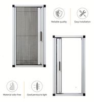 FAXINI Moustiquaire de porte et fenêtre rétractable transparente anti-insectes à double pliage au design moderne et personnalisé