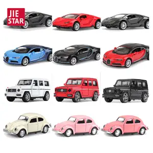 JIESTAR 1:36 little pull back openable door alloy metal lambor ghini bugatti mercedes beetle model car cheap small die-cast cars