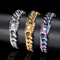Chaîne cubaine Nuoya en gros pour hommes, bracelets hip-hop, chaîne cubaine dorée, bijoux tendance pour rappeurs, cadeau pour hommes