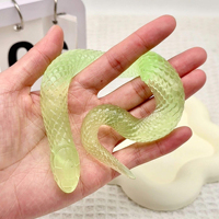 NOUVEAU Jouet Serpent Transparent Effet Glacé, Doux et Rebondissant, Anti-stress, Cadeau pour Enfants et Adultes, Jouet Amusant pour le Jeu Aquatique, Jouets à Presser Unisexe, Superbe