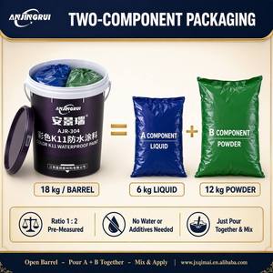 Peinture acrylique polymère universelle flexible K11 imperméable, 5 gallons, couvrant 145 pieds carrés pour <span class=keywords><strong>piscine</strong></span>, salle de bain, sous-sol - Product Image 4